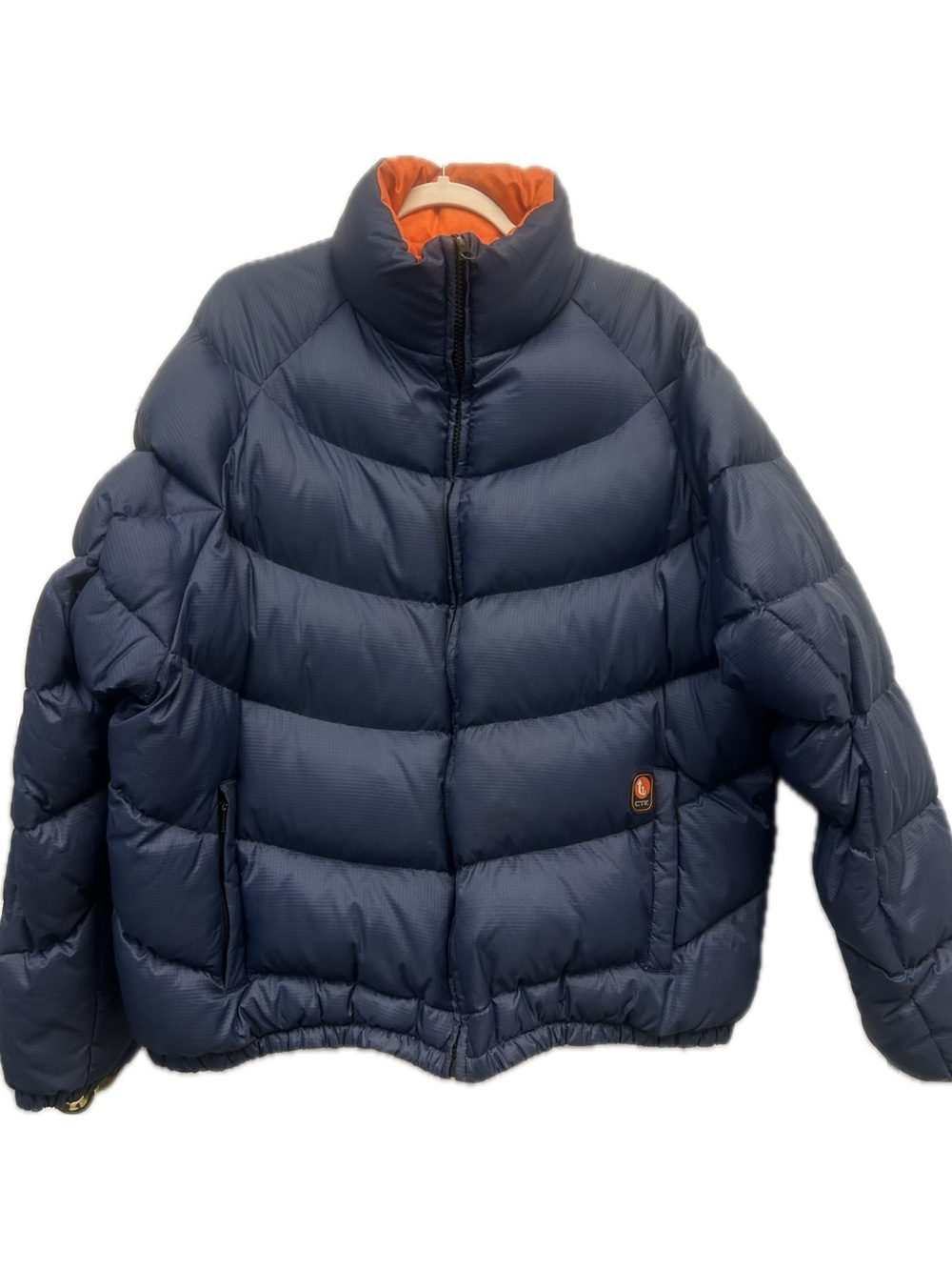 1990's  Cybertek Down Puffer Blue Winter Ski Coat Men’s XXL CTK Y2K